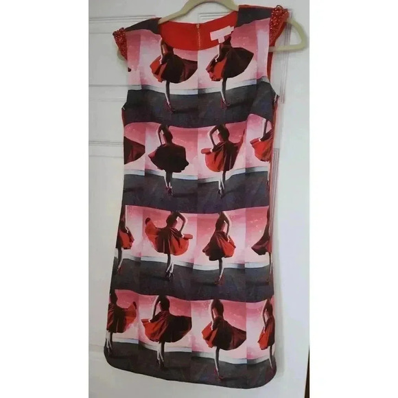 Ted Baker Redosie Rosie Print Dress Red - Picture 8 of 15
